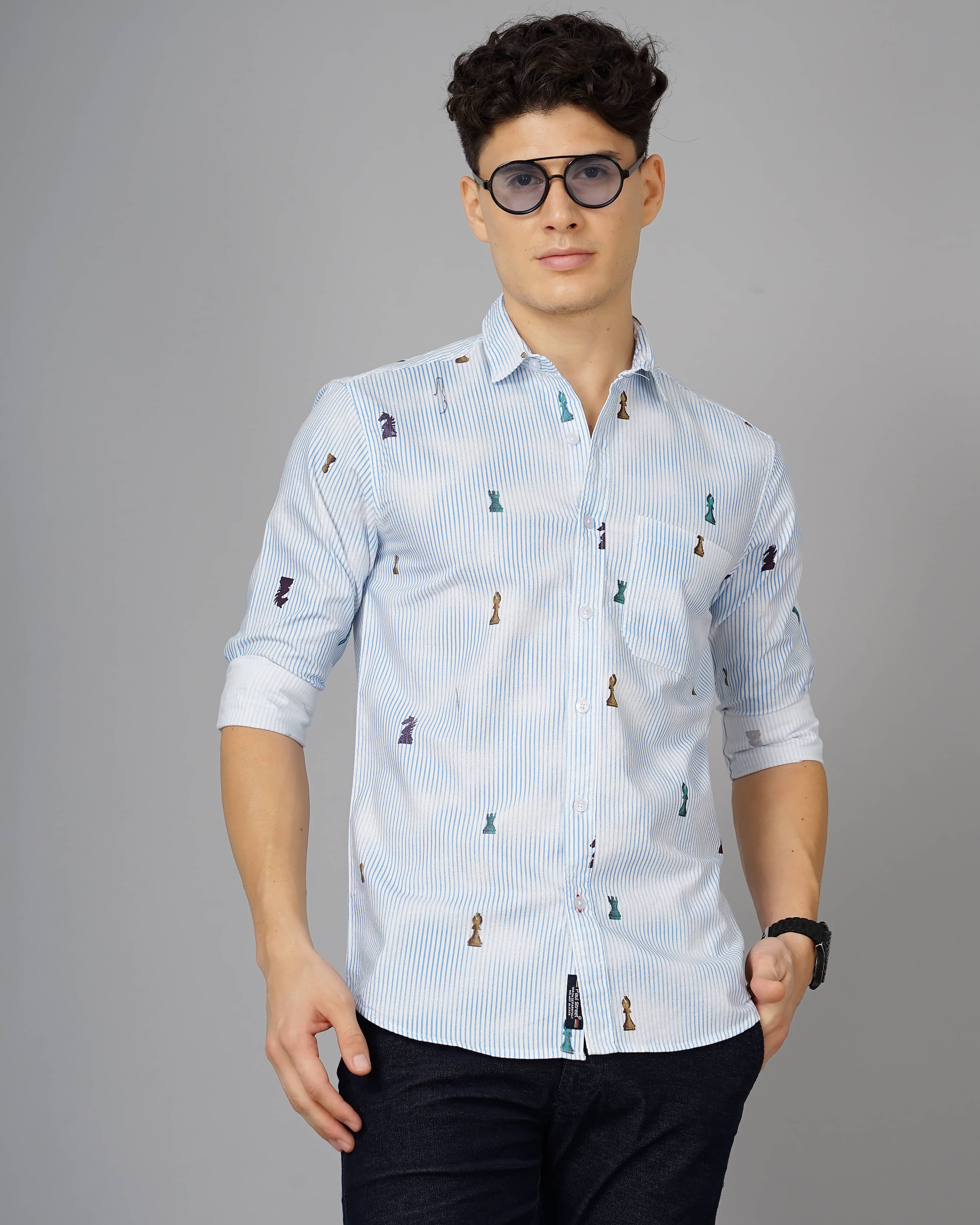 Paul Street - White 100% Cotton Slim Fit Men's Casual Shirt ( Pack of 1 )