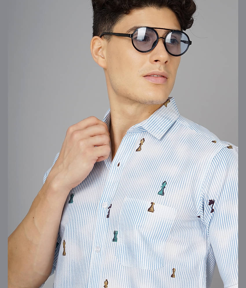 Paul Street - White 100% Cotton Slim Fit Men's Casual Shirt ( Pack of 1 )