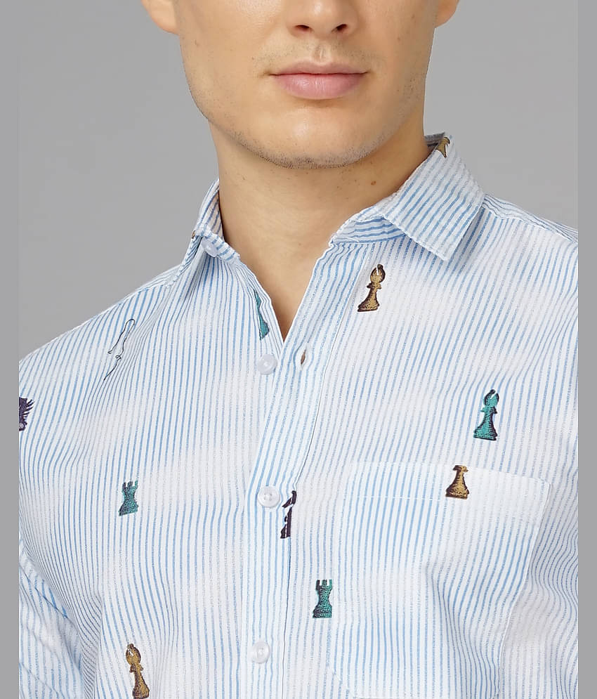 Paul Street - White 100% Cotton Slim Fit Men's Casual Shirt ( Pack of 1 )