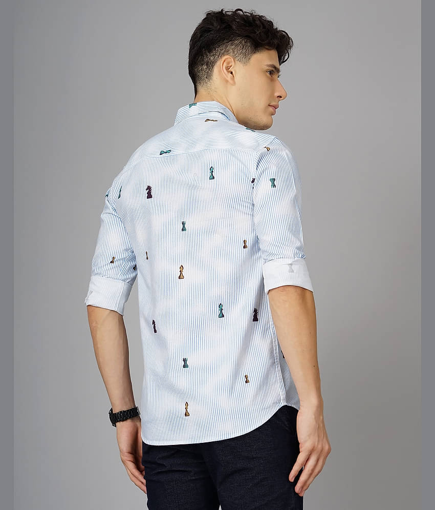 Paul Street - White 100% Cotton Slim Fit Men's Casual Shirt ( Pack of 1 )