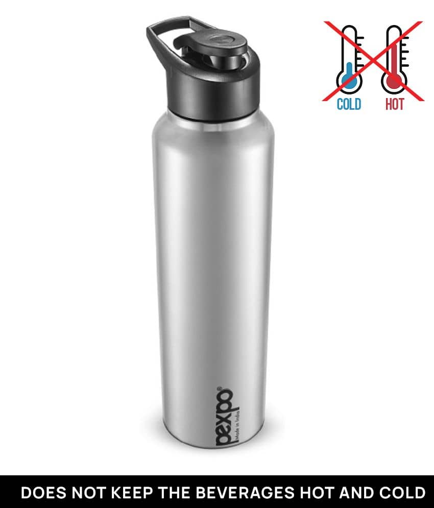 PEXPO 1000 ml Stainless Steel Sports and Fridge Water Bottle (Set of 1, Silver, Chromo)