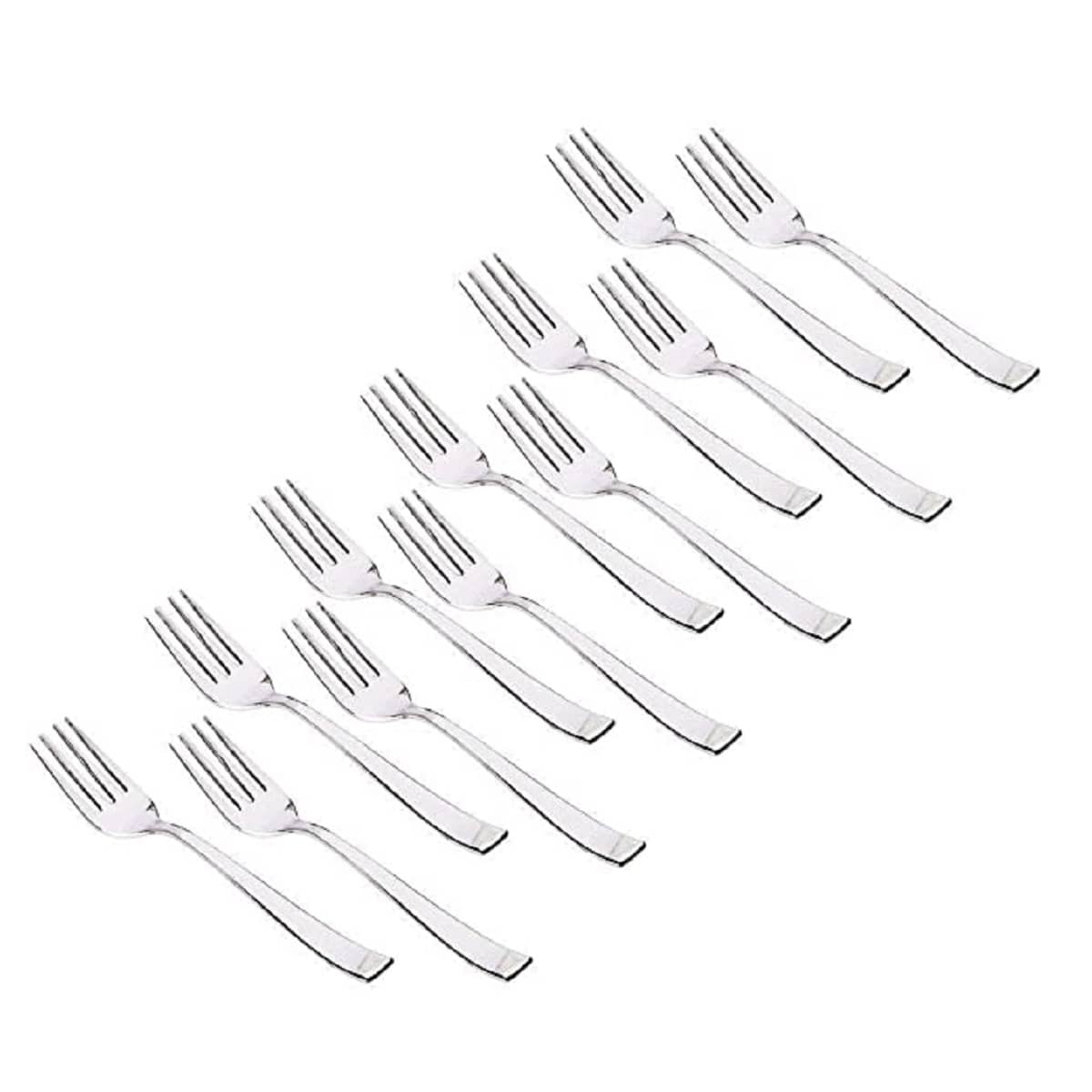 iview kitchenware - Silver Stainless Steel Fruit Fork ( Pack of 12 )