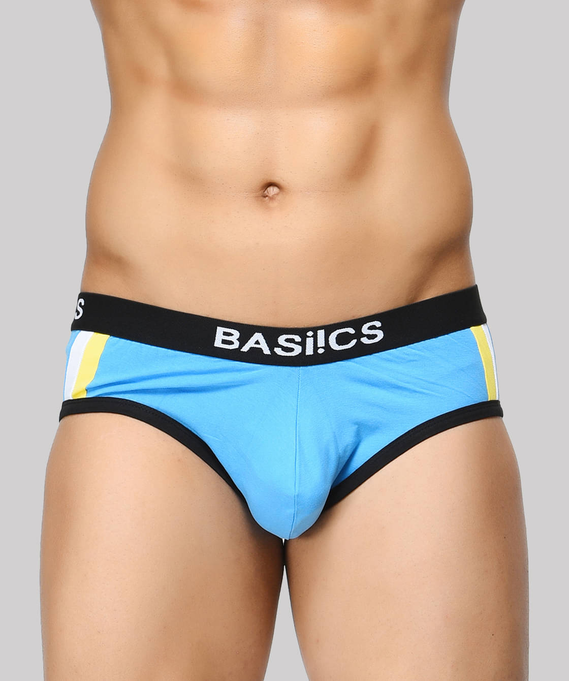 BASIICS By La Intimo Pack of 1 Spandex Briefs For Men's ( Blue ) BASIICS By La Intimo Pack of 1 Spandex Briefs For Men's ( Blue )