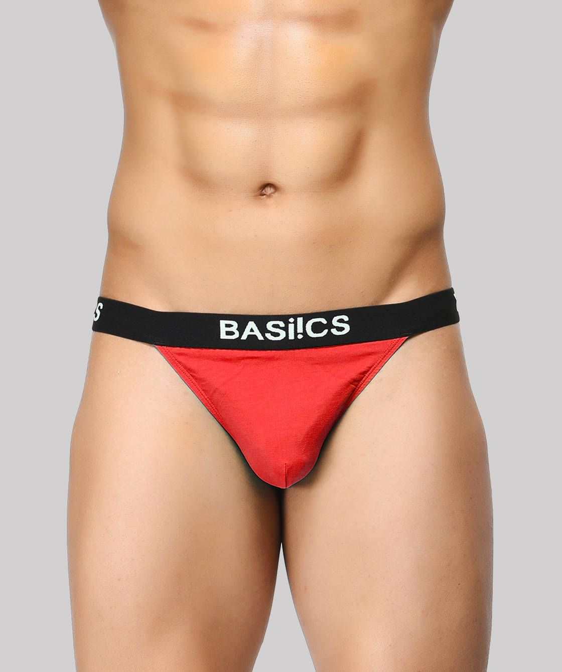 BASIICS By La Intimo Pack of 1 Spandex Thongs For Men's ( Red ) BASIICS By La Intimo Pack of 1 Spandex Thongs For Men's ( Red )