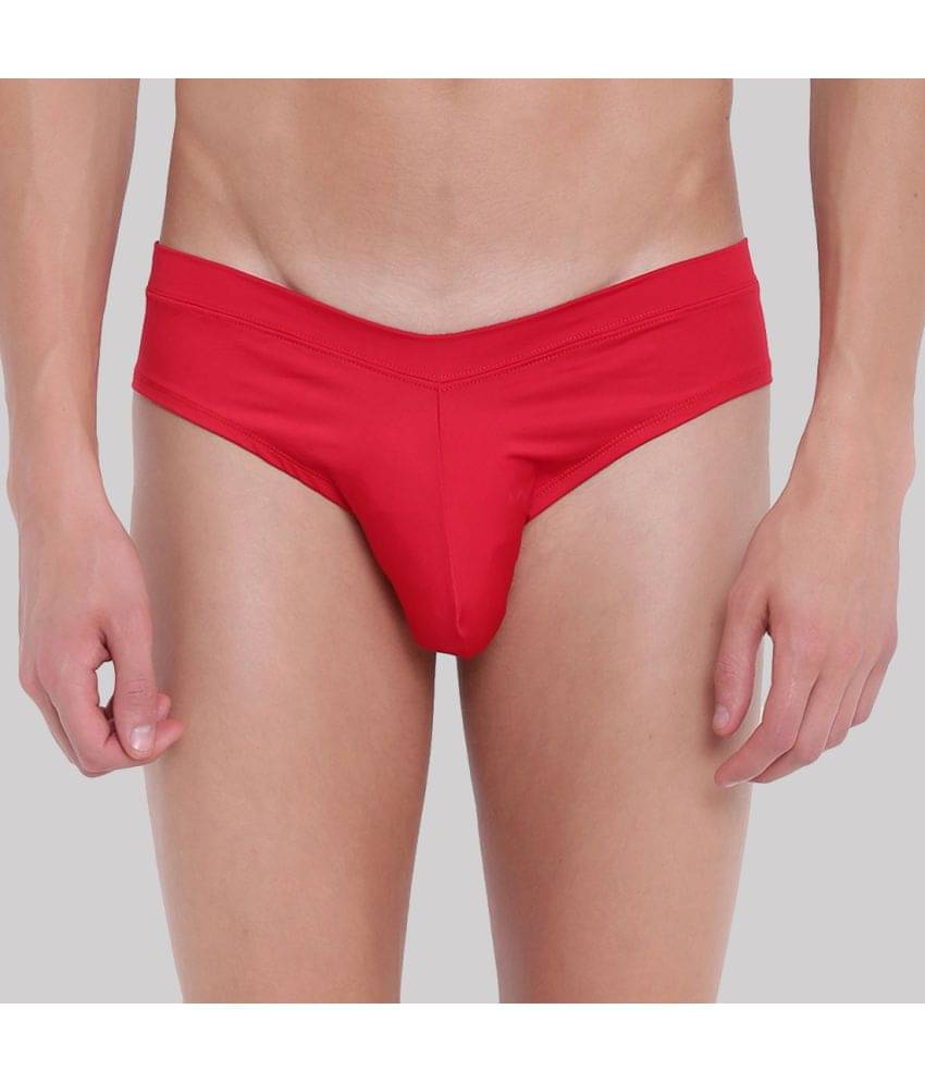 BASIICS By La Intimo Pack of 1 Polyester Briefs For Men's ( Red ) BASIICS By La Intimo Pack of 1 Polyester Briefs For Men's ( Red )