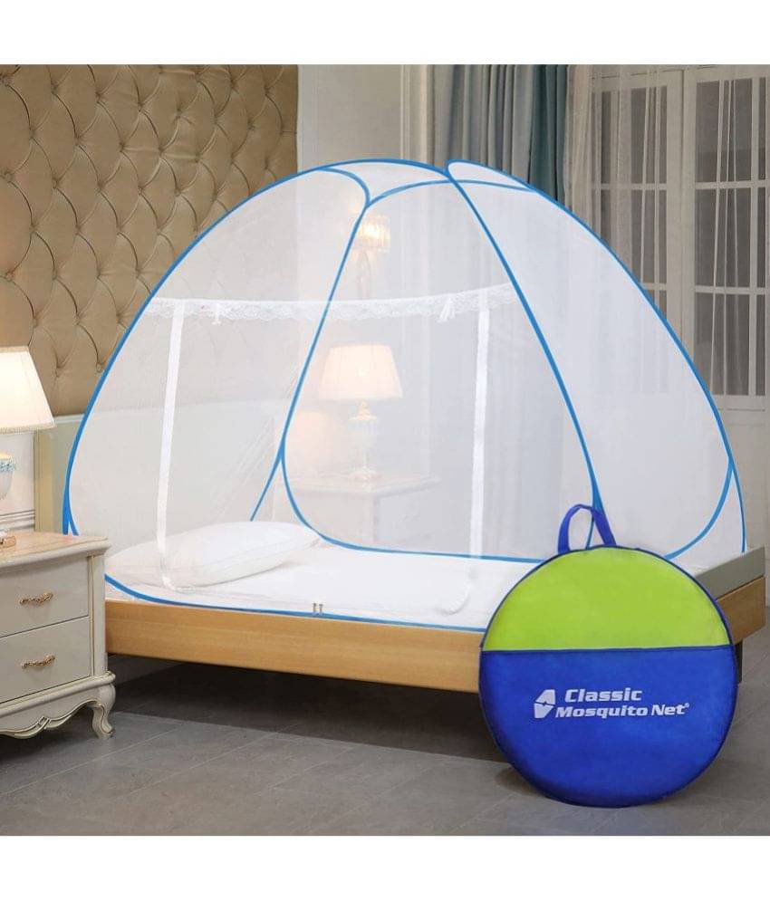     			Classic Mosquito Net, Machardani - Blue Polycotton Foldable Mosquito Net, Machardani ( Pack of 1 )