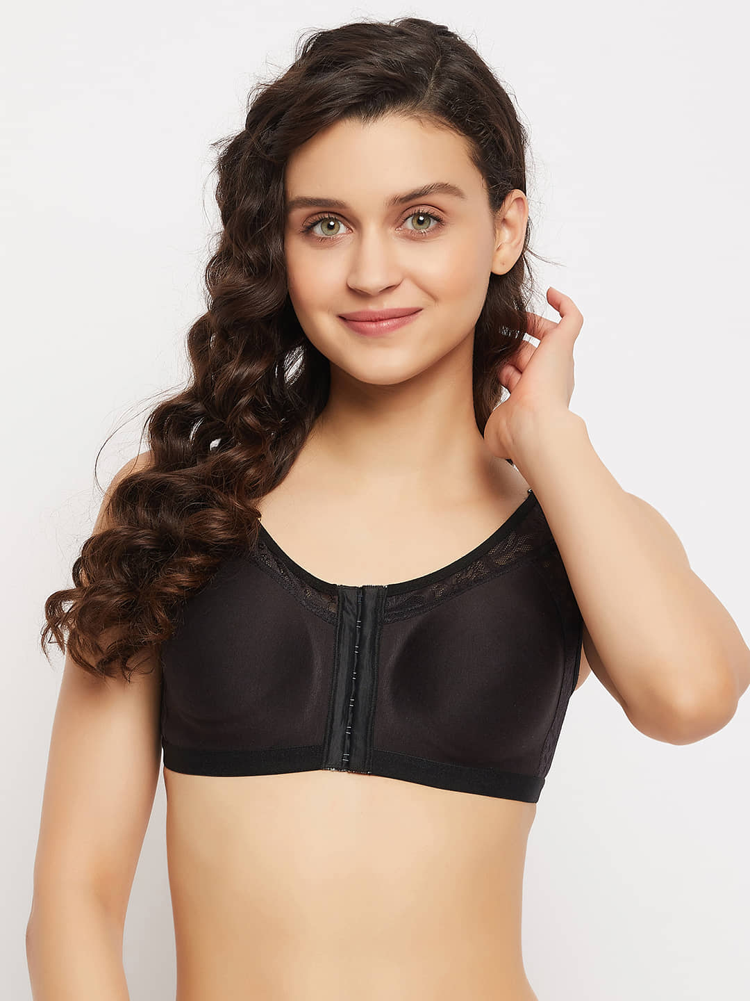 Clovia Cotton Lightly Padded Women's Everyday Bra ( Black )