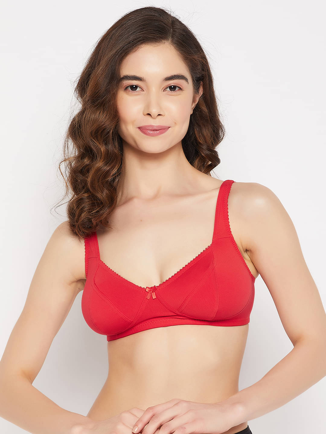    			Clovia Cotton Non Padded Women's Everyday Bra ( Red )