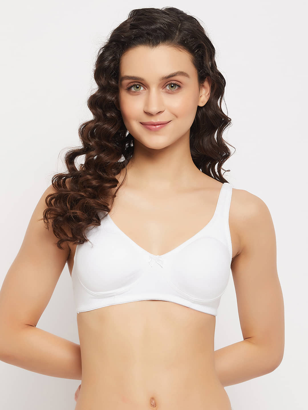 Clovia Cotton Non Padded Women's T-Shirt Bra ( White )
