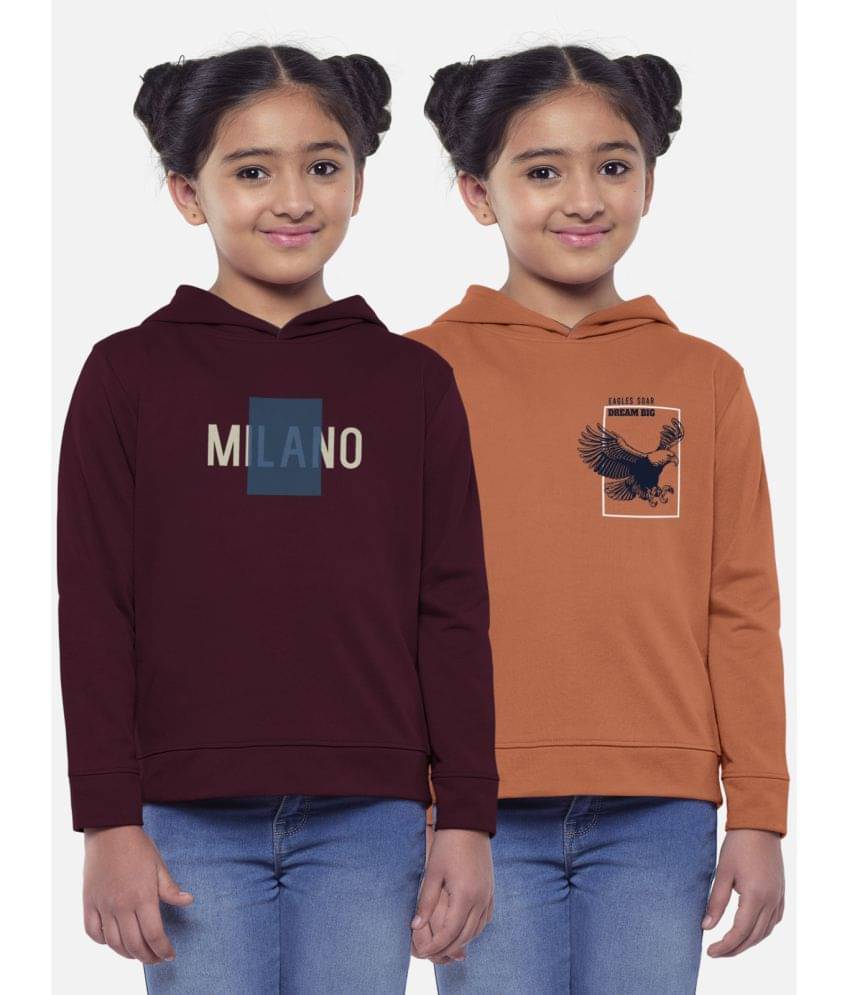     			HELLCAT Pack of 2 Girls Cotton Blend Sweatshirt ( Multi Color )