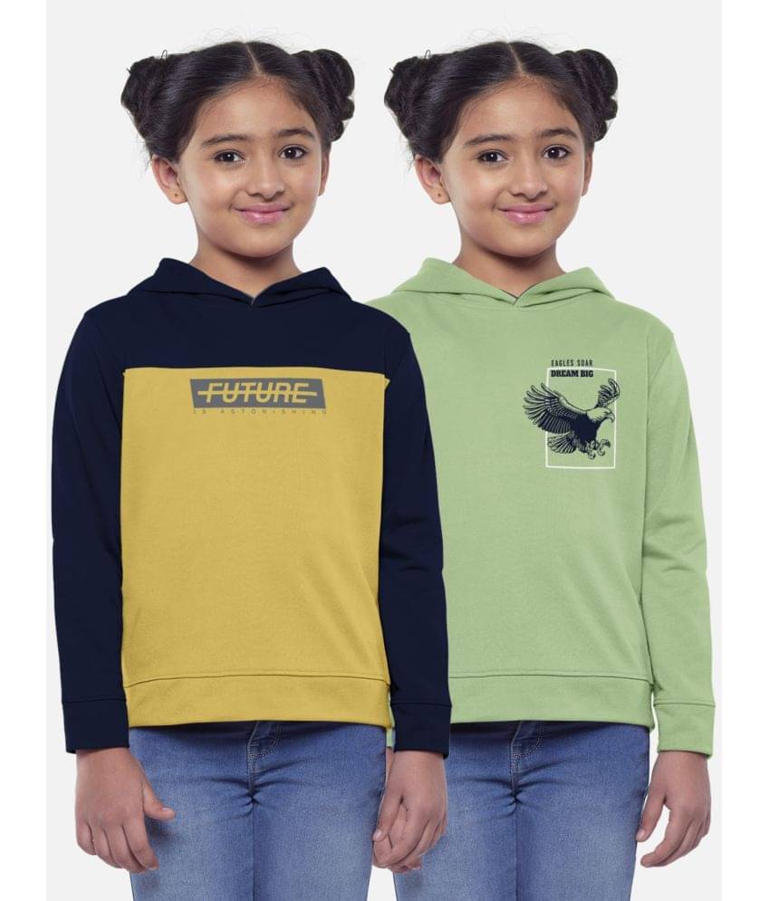     			HELLCAT Pack of 2 Girls Cotton Blend Sweatshirt ( Multicolor4 )