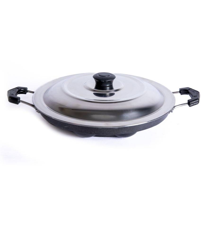     			HomePro - Non-Stick Appam | Aluminum | 12 Cavity Pot | Appam Patra | Black Color | 1200 ml ( Pack of 1 )