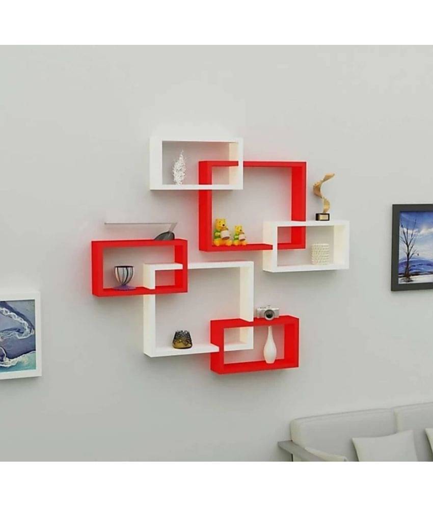    			TFS Floating Shelves Red MDF - Pack of 1