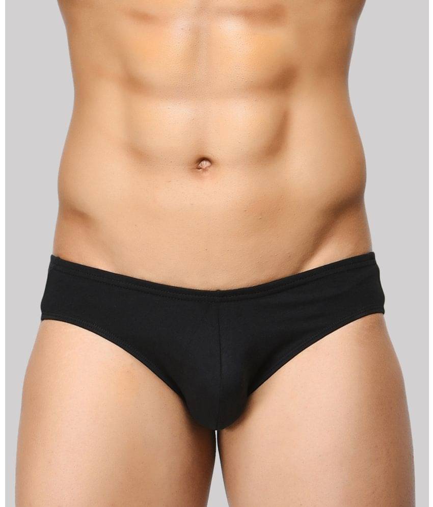     			BASIICS By La Intimo Pack of 1 Spandex Briefs For Men's ( Black )