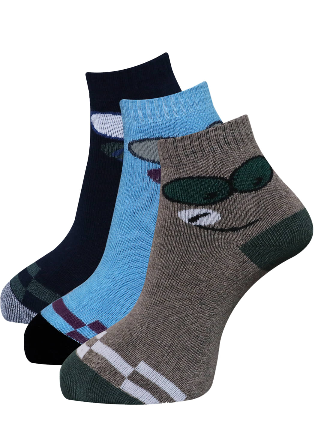 Dollar - Multicolor Cotton Women's Ankle Length Socks ( Pack of 3 ) Dollar - Multicolor Cotton Women's Ankle Length Socks ( Pack of 3 )