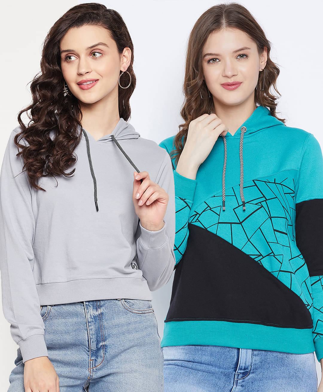 First Krush Women Fleece Hooded Sweatshirt ( Multicolor ) First Krush Women Fleece Hooded Sweatshirt ( Multicolor )