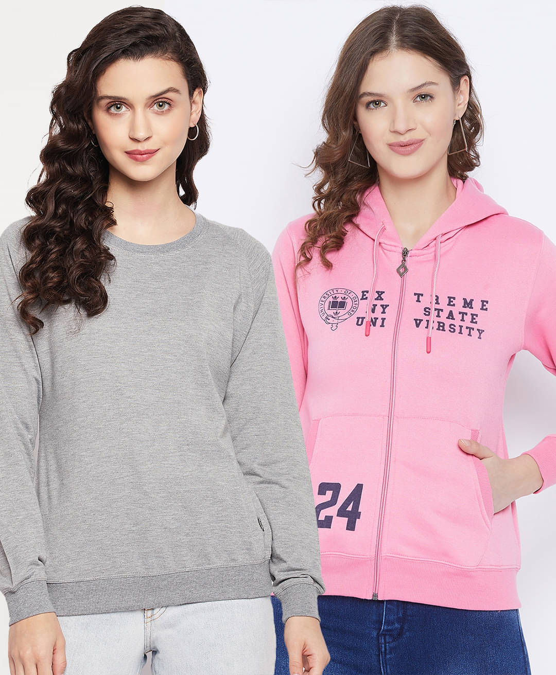     			First Krush Fleece Multi Color Hooded Sweatshirt