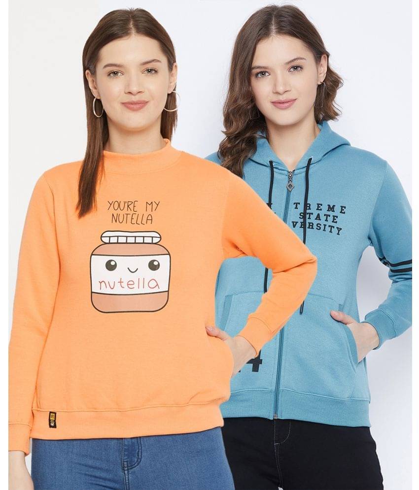     			First Krush Fleece Multi Color Hooded Sweatshirt