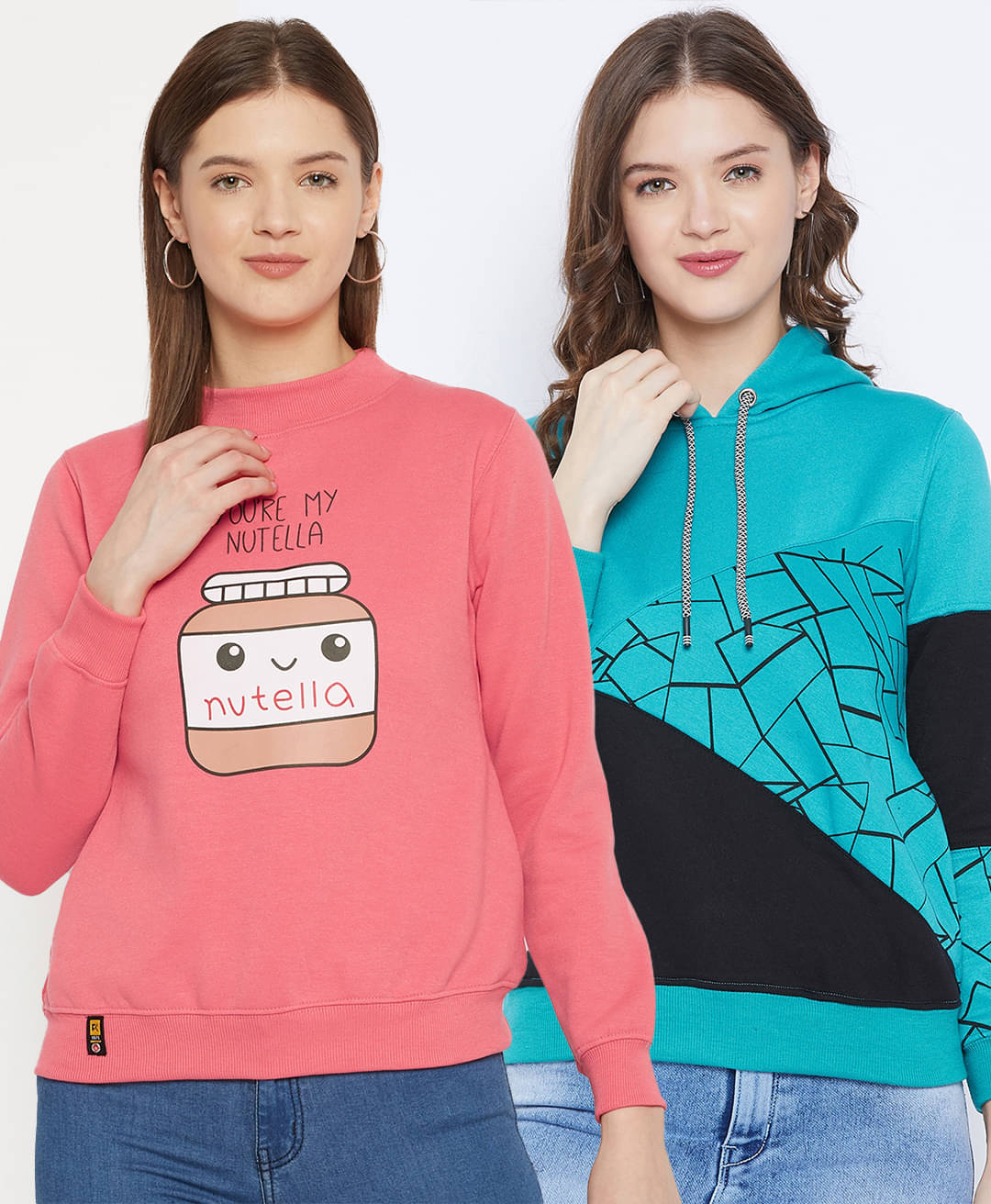     			First Krush Fleece Multi Color Hooded Sweatshirt