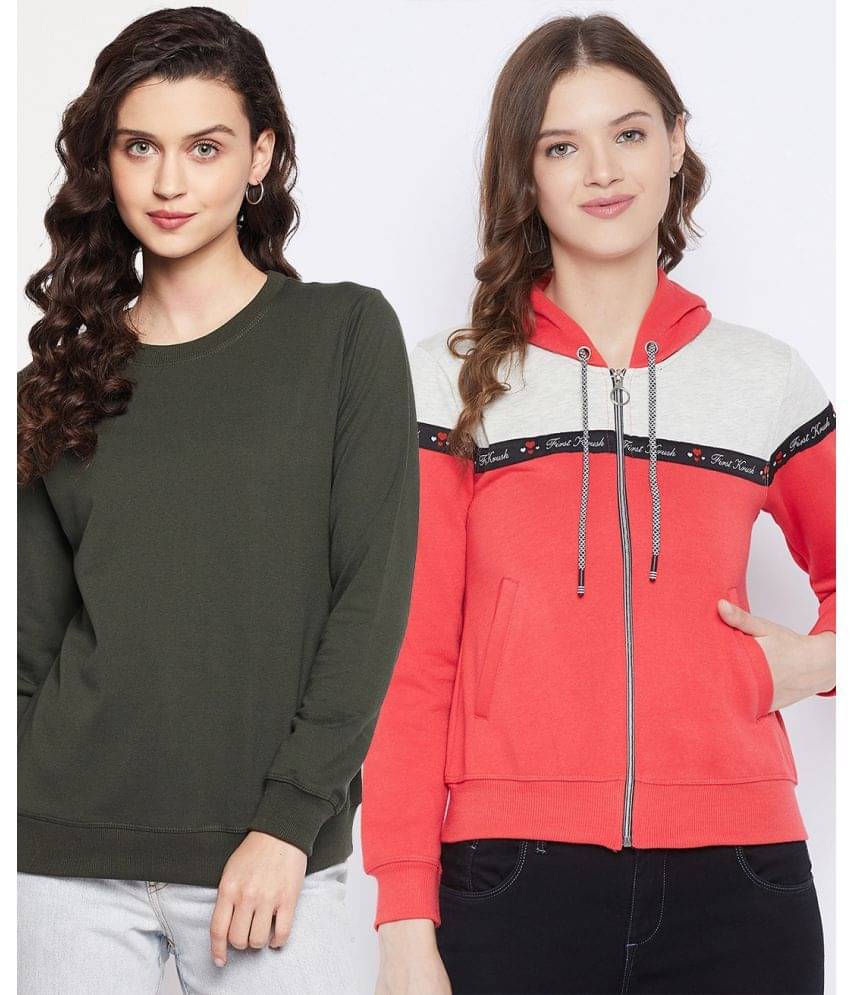 First Krush Women Fleece Hooded Sweatshirt ( Multi Color ) First Krush Women Fleece Hooded Sweatshirt ( Multi Color )