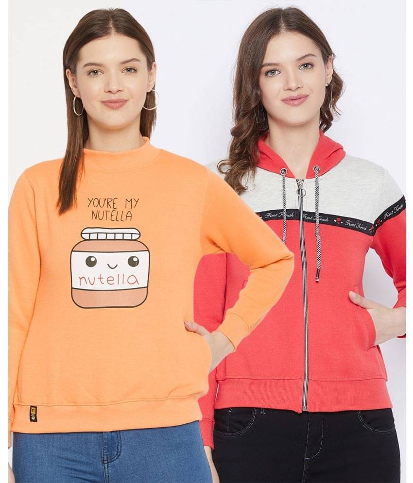     			First Krush Women Fleece Hooded Sweatshirt ( Multi Color )