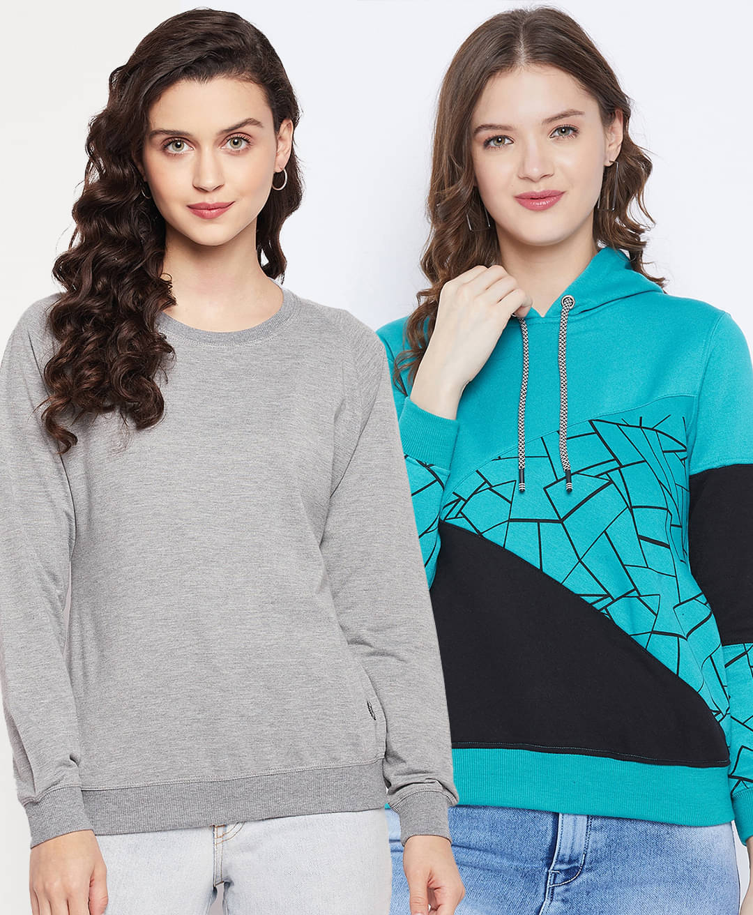 First Krush Women Fleece Hooded Sweatshirt ( Multi Color )     			First Krush Women Fleece Hooded Sweatshirt ( Multi Color )