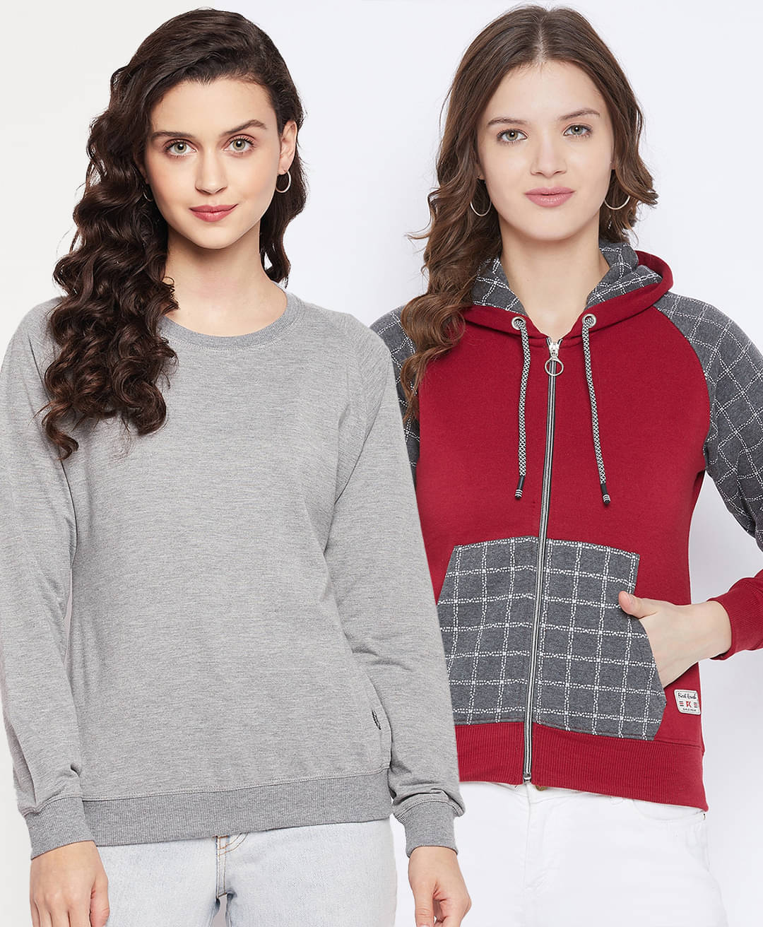 First Krush Women Fleece Hooded Sweatshirt ( Multi Color ) First Krush Women Fleece Hooded Sweatshirt ( Multi Color )