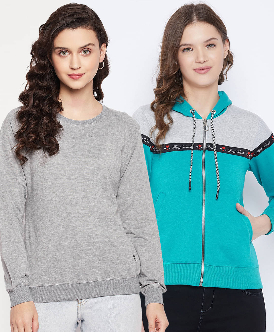    			First Krush Women Fleece Hooded Sweatshirt ( Multi Color )