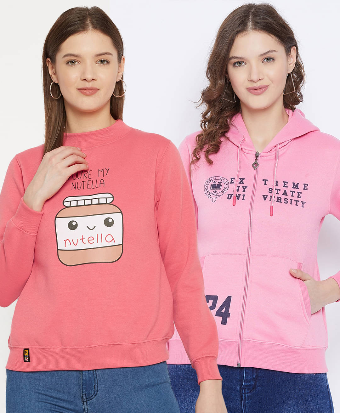 First Krush Women Fleece Hooded Sweatshirt ( Multicolor ) First Krush Women Fleece Hooded Sweatshirt ( Multicolor )