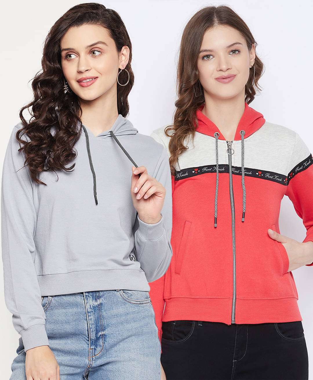 First Krush Women Fleece Hooded Sweatshirt ( Multi Color ) First Krush Women Fleece Hooded Sweatshirt ( Multi Color )