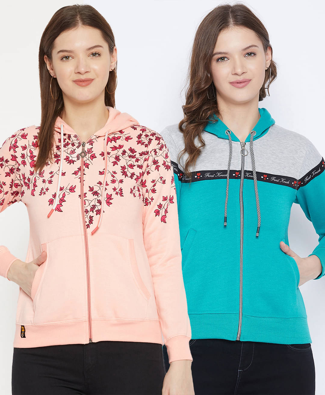 First Krush Women Fleece Hooded Sweatshirt ( Multi Color ) First Krush Women Fleece Hooded Sweatshirt ( Multi Color )