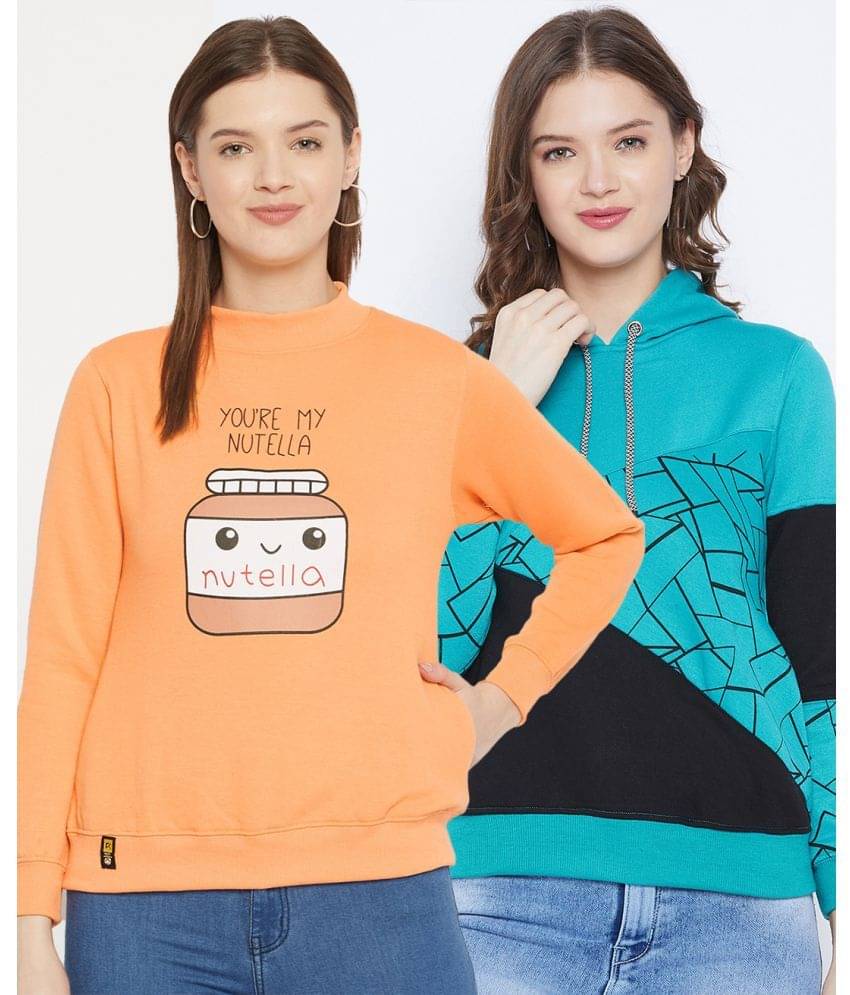 First Krush Women Fleece Hooded Sweatshirt ( Multi Color ) First Krush Women Fleece Hooded Sweatshirt ( Multi Color )