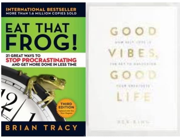     			Good Vibes, Good Life + Eat That Frog (Set of 2 Books)
