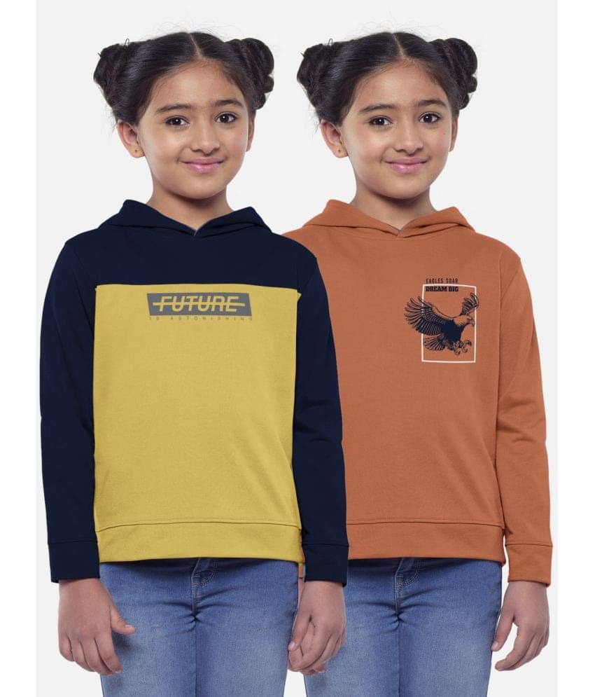     			HELLCAT Pack of 2 Girls Cotton Blend Sweatshirt ( Multicolor1 )