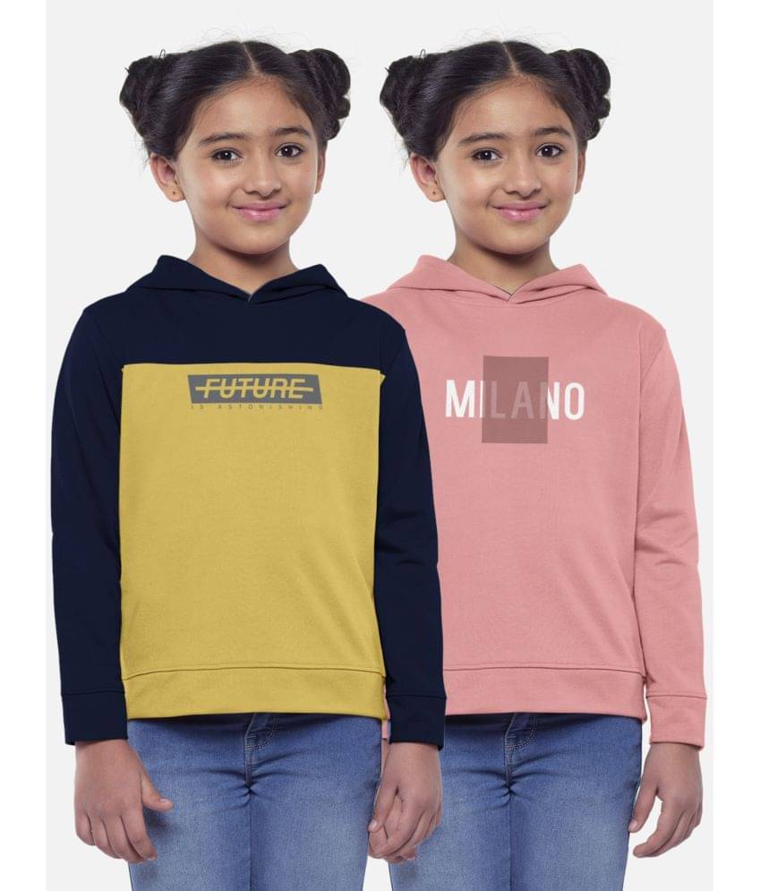     			HELLCAT Pack of 2 Girls Cotton Blend Sweatshirt ( Multicolor4 )