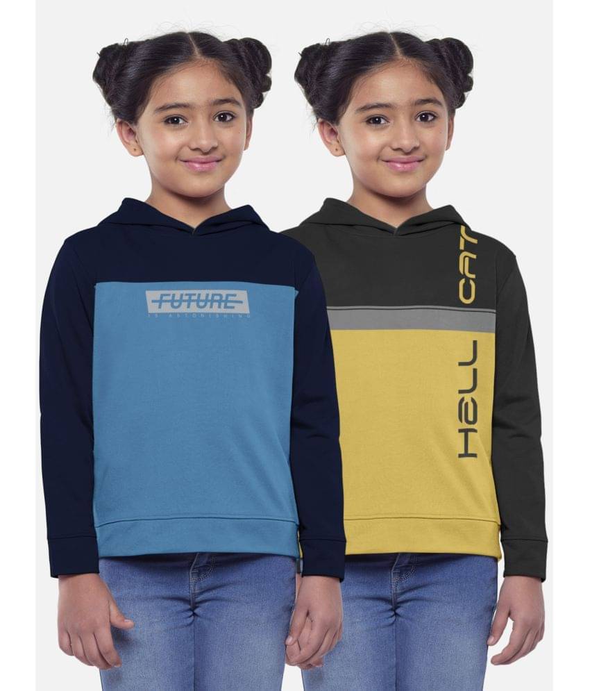     			HELLCAT Pack of 2 Girls Cotton Blend Sweatshirt ( Multicolor6 )