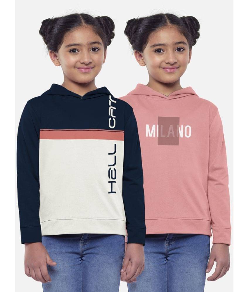    			HELLCAT Pack of 2 Girls Cotton Blend Sweatshirt ( Multicolor3 )