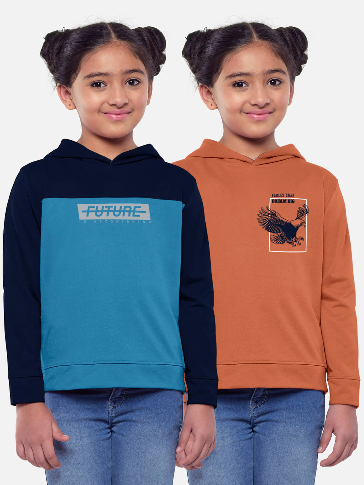     			HELLCAT Pack of 2 Girls Cotton Blend Sweatshirt ( Multicolor6 )