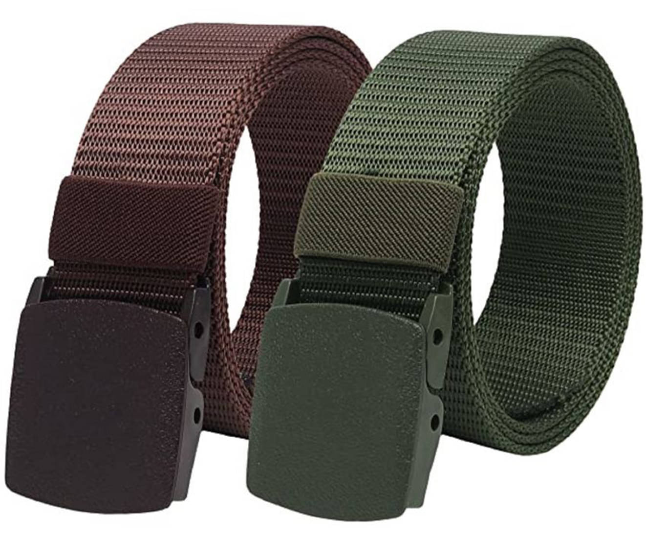     			SILKSHOPPING - Multicolor Nylon Men's Casual Belt ( Pack of 2 )
