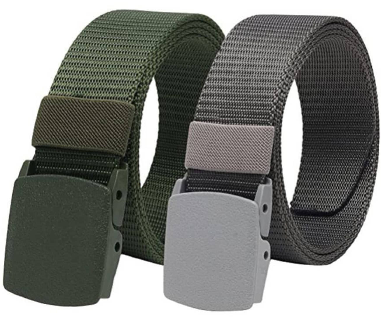 SILKSHOPPING - Multicolor Nylon Men's Casual Belt ( Pack of 2 )