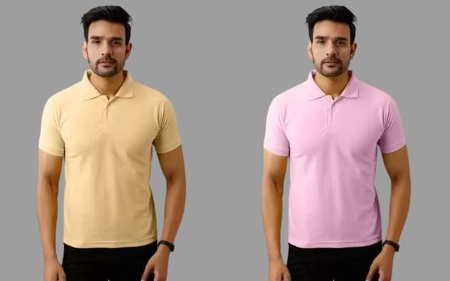     			SKYRISE Pack of 2 Cotton Blend Slim Fit Solid Half Sleeves Men's Polo T Shirt ( Multicolor )
