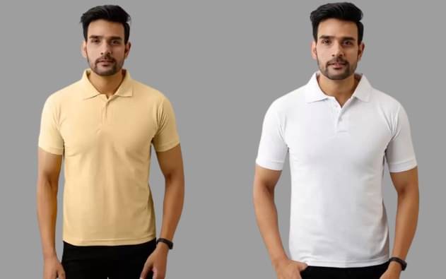    			SKYRISE Pack of 2 Cotton Blend Slim Fit Solid Half Sleeves Men's Polo T Shirt ( Multicolor )