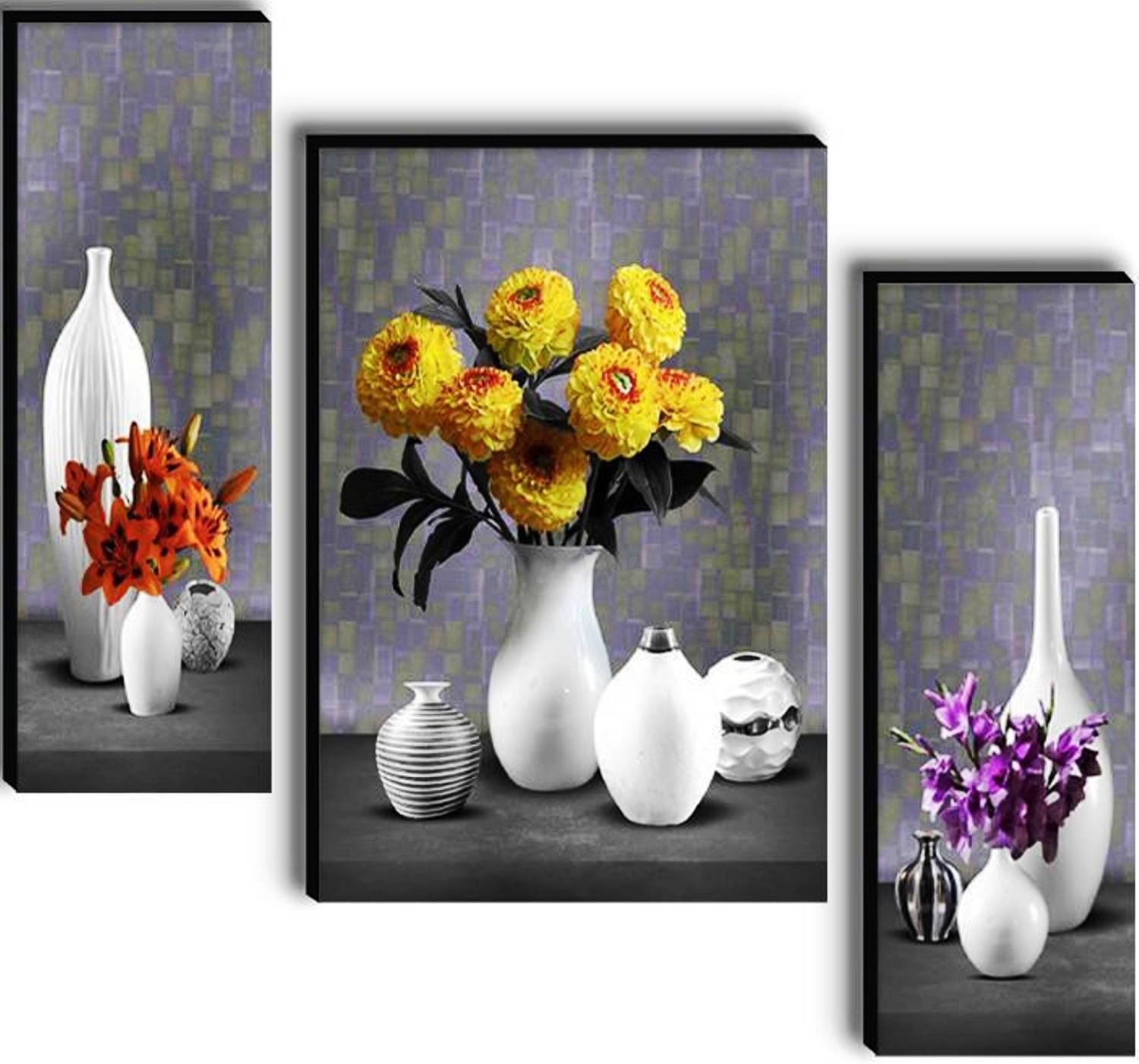 SNDArt - Flower Pots Wall Painting For Living Room Gift Items 12 x 18 inch SNDArt - Flower Pots Wall Painting For Living Room Gift Items 12 x 18 inch