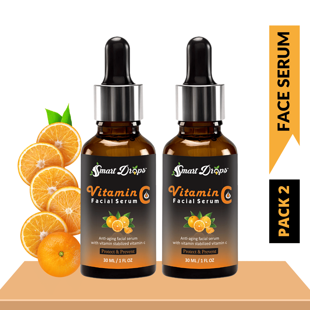 Smartdrops Vitamin C Face Serum For Skin Whitening 30ml - Pack 2     			Smartdrops Vitamin C Face Serum For Skin Whitening 30ml - Pack 2