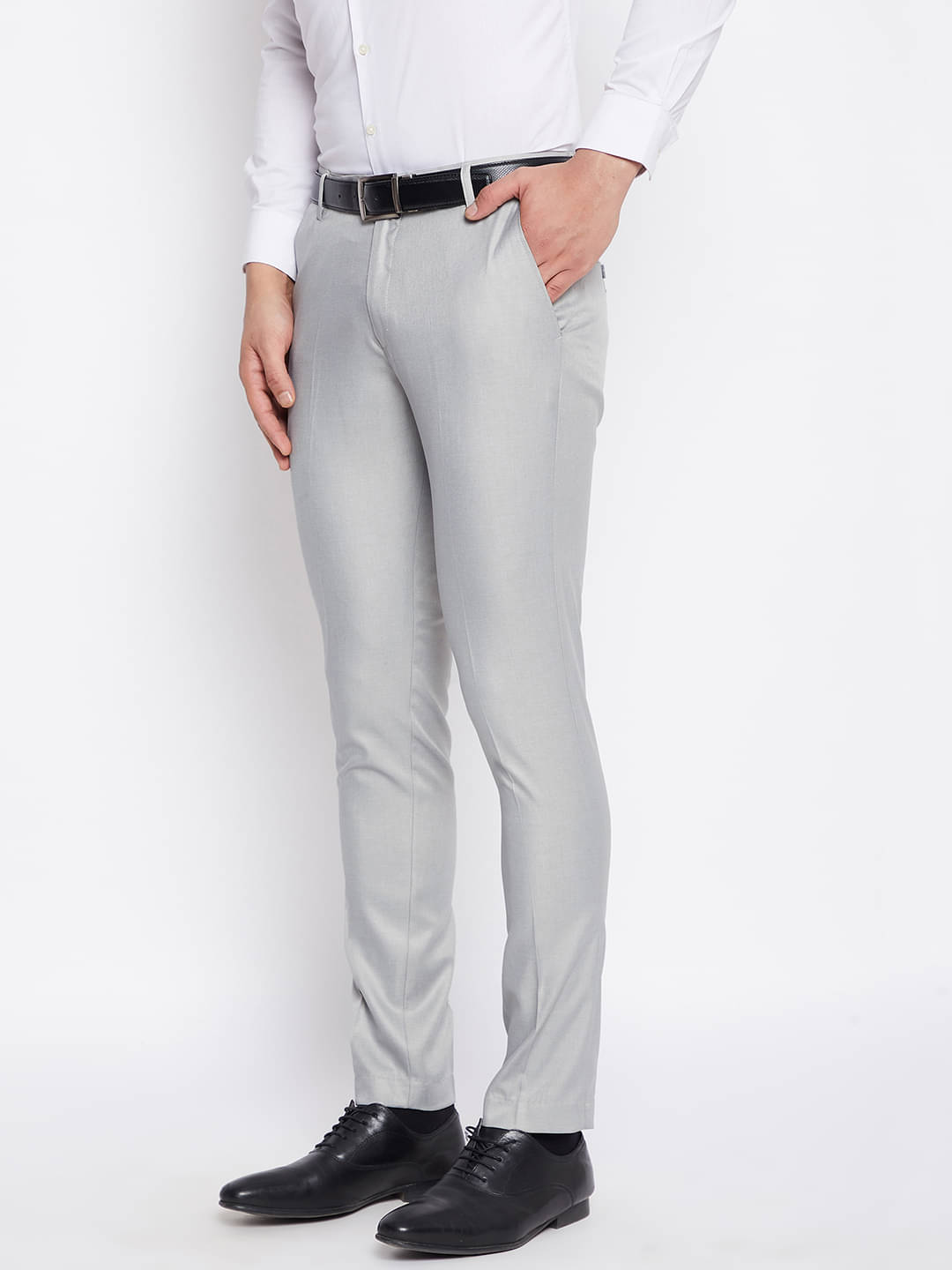     			VEI SASTRE Light Grey Slim Formal Trouser ( Pack of 1 )