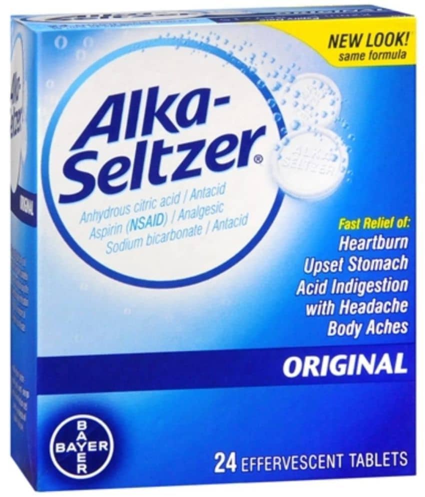 Alka Seltzer Original 24 Tablets Pack - Pain Relief ( Pack of 1 )