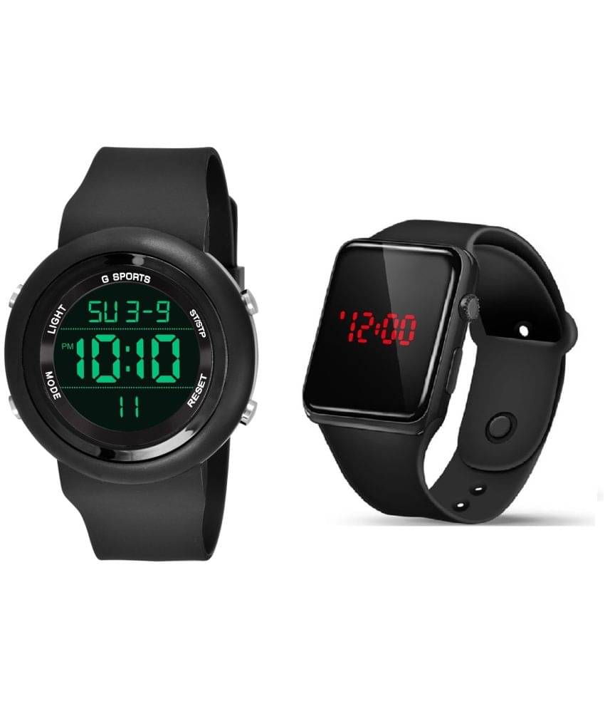     			Cosmic - Black Resin Digital Men's Watch