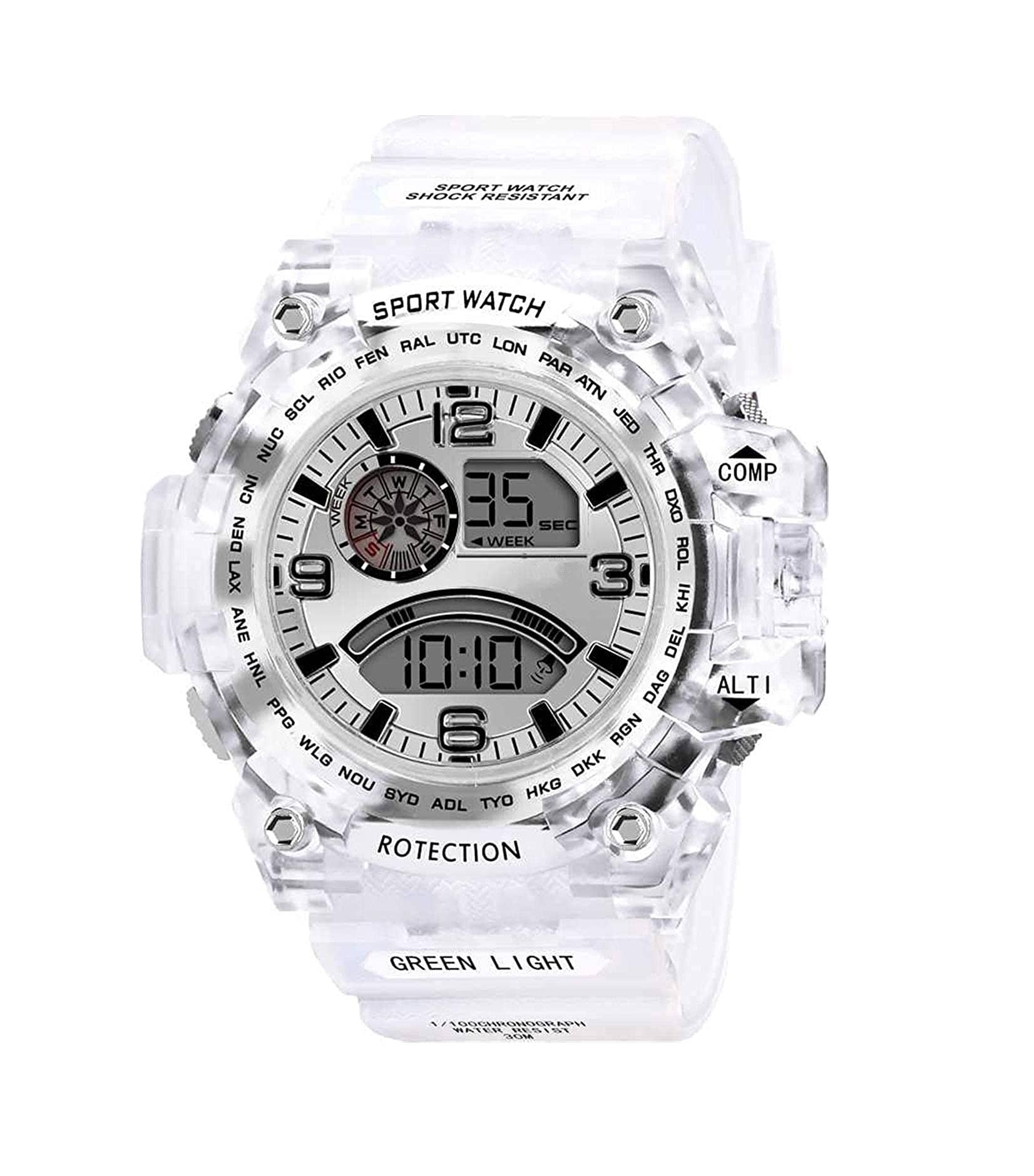 DECLASSE - Silver Resin Digital Men's Watch