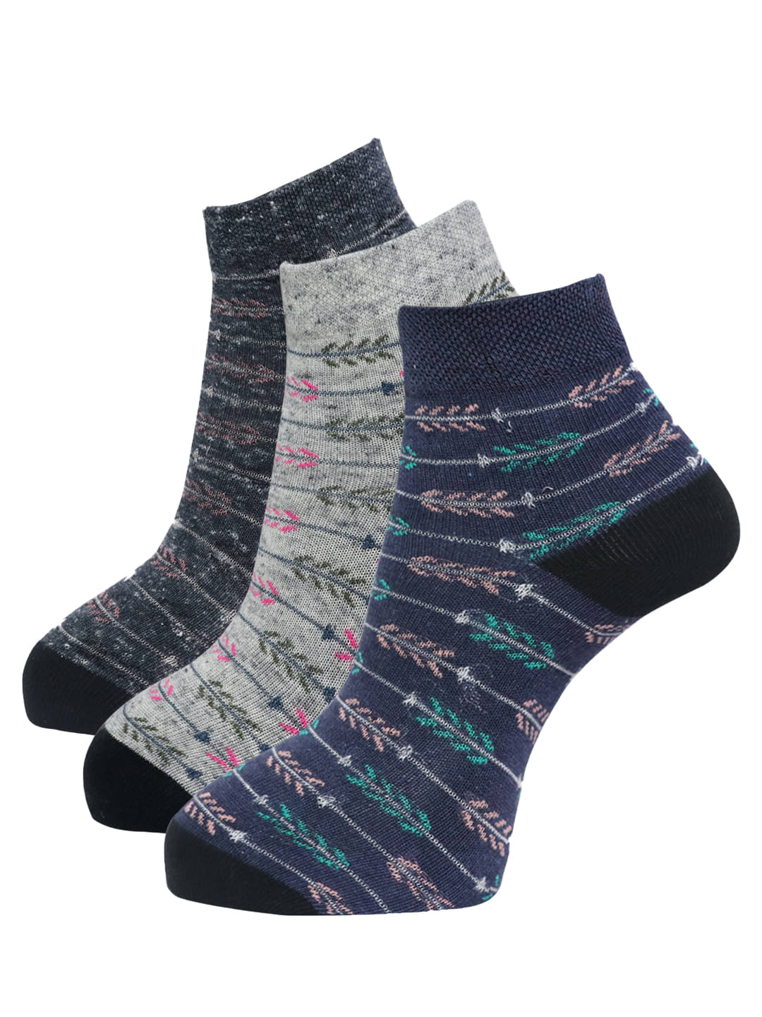     			Dollar - Multicolor Cotton Women's Ankle Length Socks ( Pack of 3 )