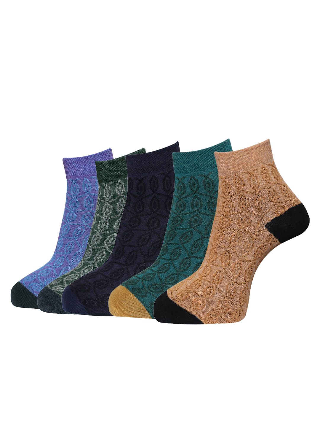 Dollar - Multicolor Cotton Women's Ankle Length Socks ( Pack of 5 ) Dollar - Multicolor Cotton Women's Ankle Length Socks ( Pack of 5 )